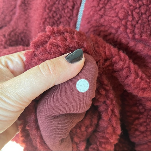 Lululemon Scuba Oversized Sherpa 1/2 Zip Savannah Size Medium/Large Pullover - Picture 6 of 8